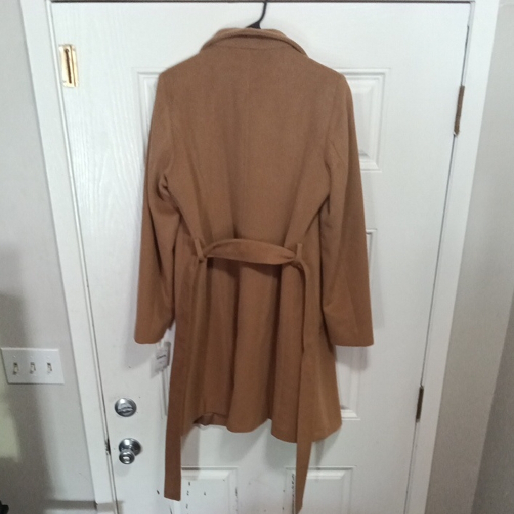 NWT Michael Kors Wool blend, belted, single-breasted, wrap trench coat. medium. - Picture 6 of 12